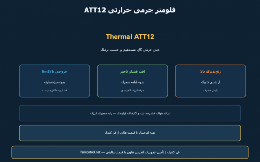 ATT12 اندرس هاوزر: فلومتر جرمی حرارتی گازها — معرفی و خرید