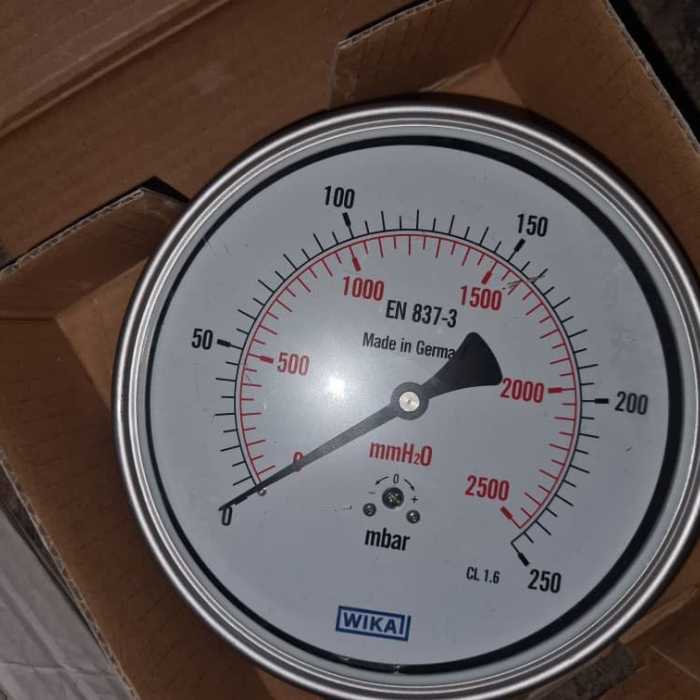 گیج فشار میلی باری  ویکا 632 Capsule pressure gauge, stainless steel Wika
