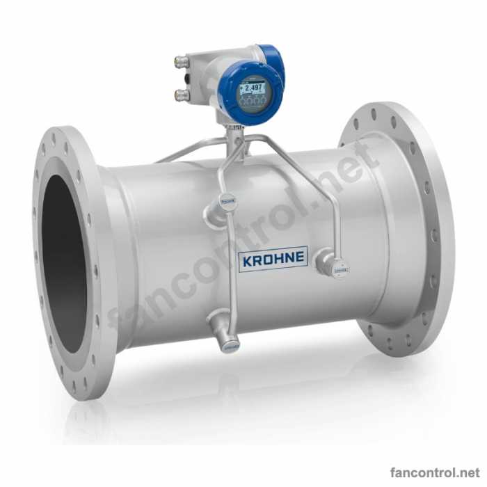 فلومتر التراسونیک اینلاین فلنجی استیل کرونه OPTISONIC 3400 C | فلومتر التراسونیک مایعات سه مسیره KROHNE OPTISONIC 3400 C