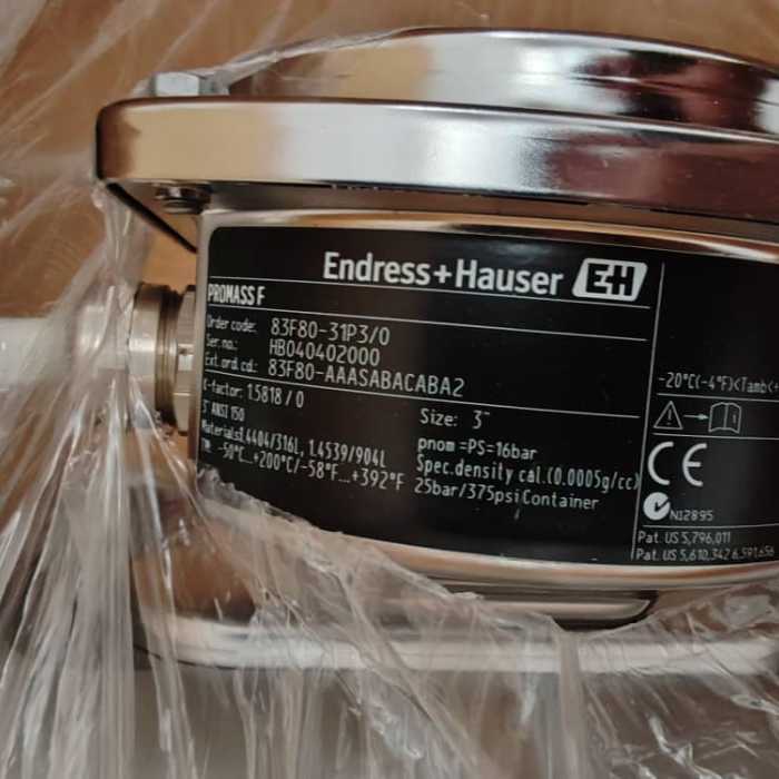 فلومتر کوریولیس ۳ اینچ اندرس هاوزر Promass 83F | Endress+Hauser Promass 83F DN80